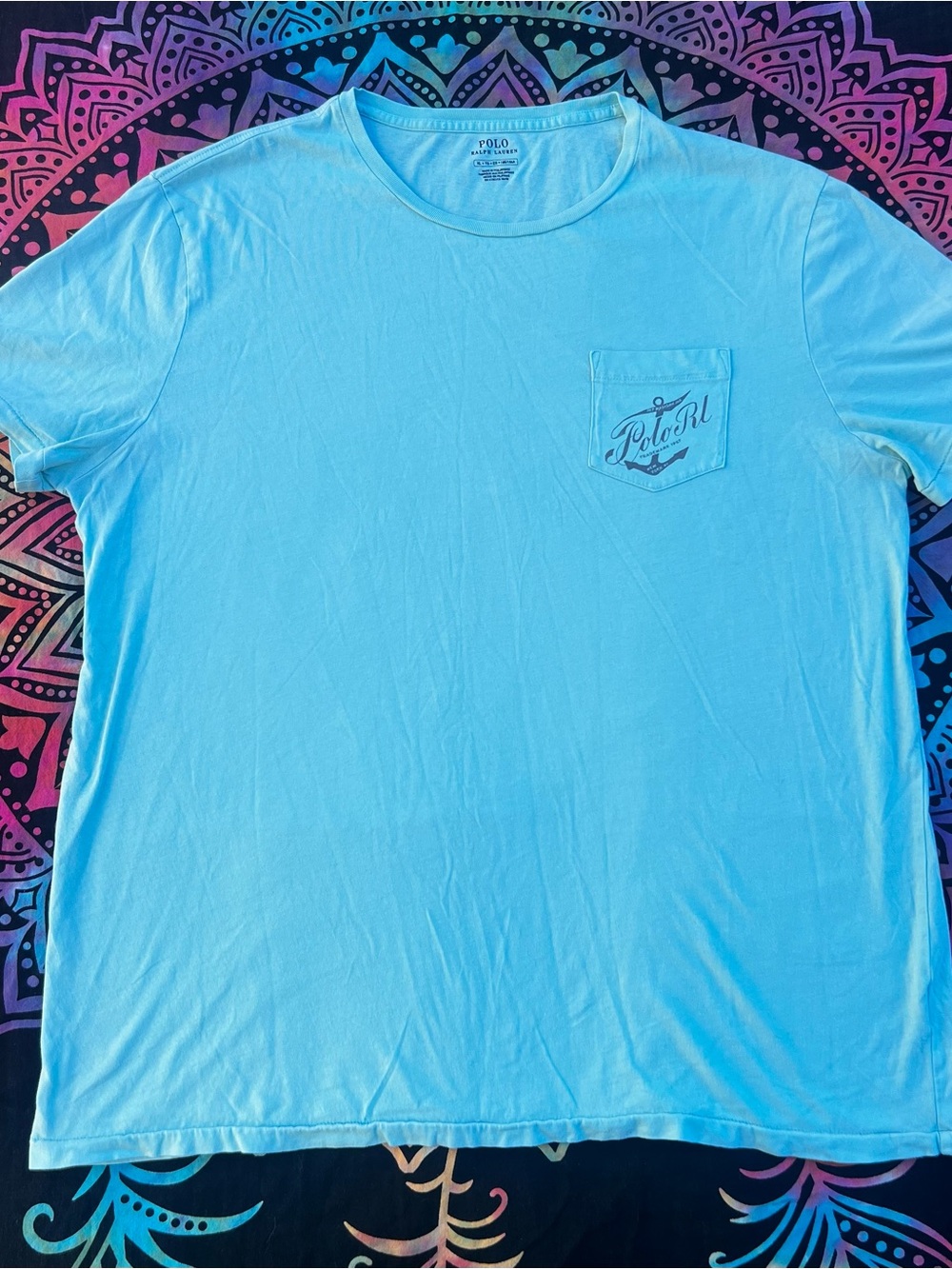 Polo by Ralph Lauren Men’s Sky Blue Pocket Tee